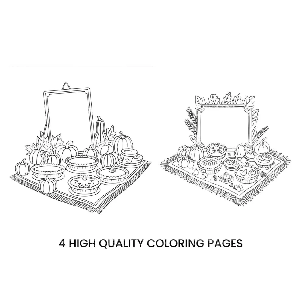 Thanksgiving Feast Coloring Books