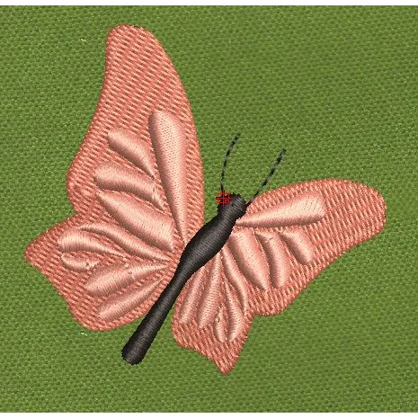 Peach Flutter Wing Embroidery Design
