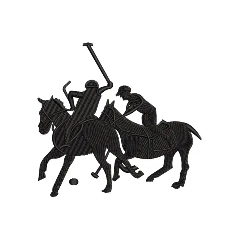 Polo Player Embroidery Design