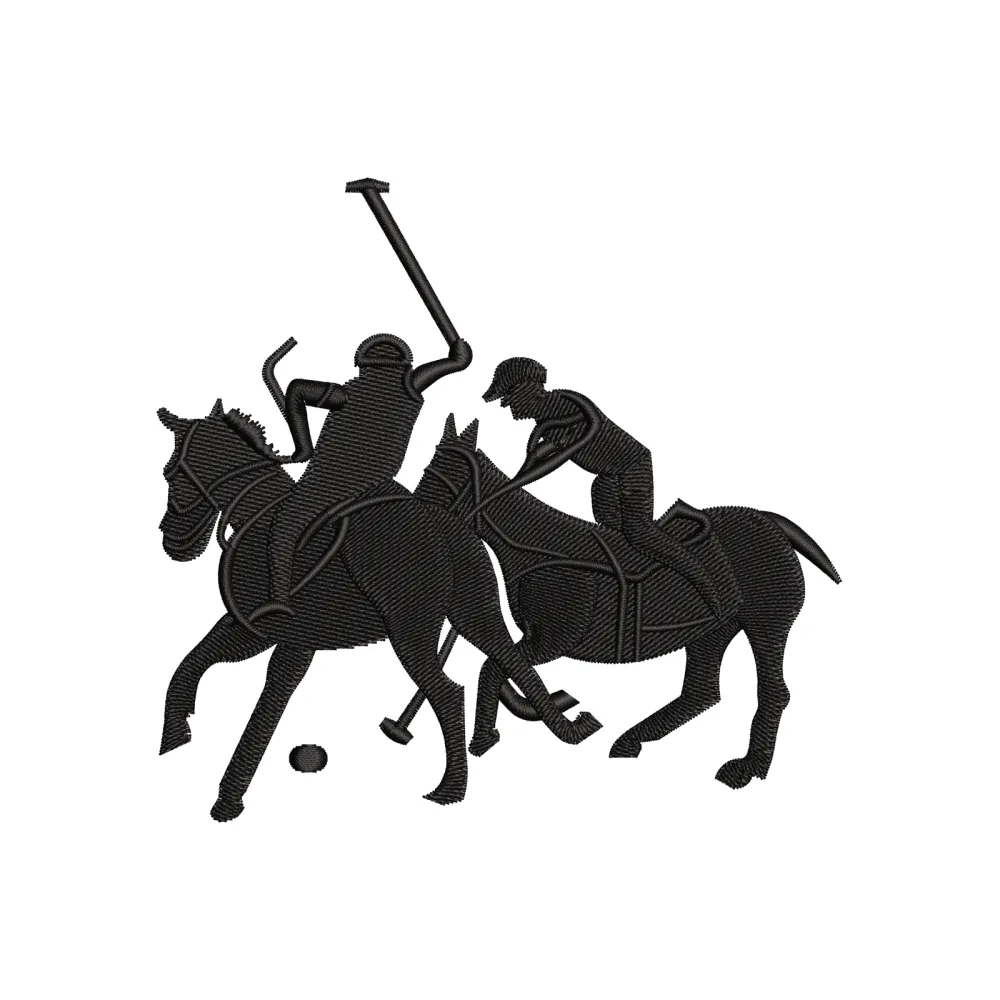Polo Player Embroidery Design