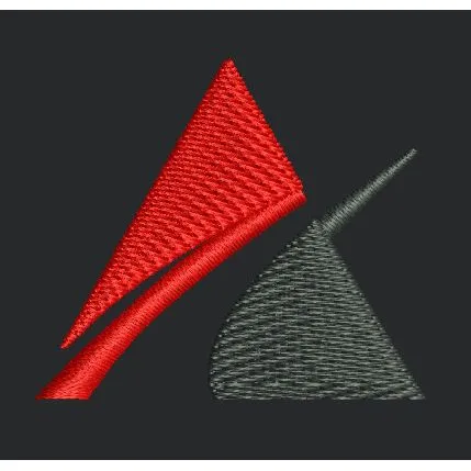 Mountain In Red & Black Embroidery Design