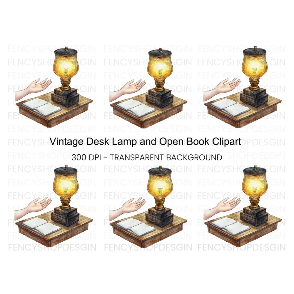 Magical Lamp and Book Clipart Bundle