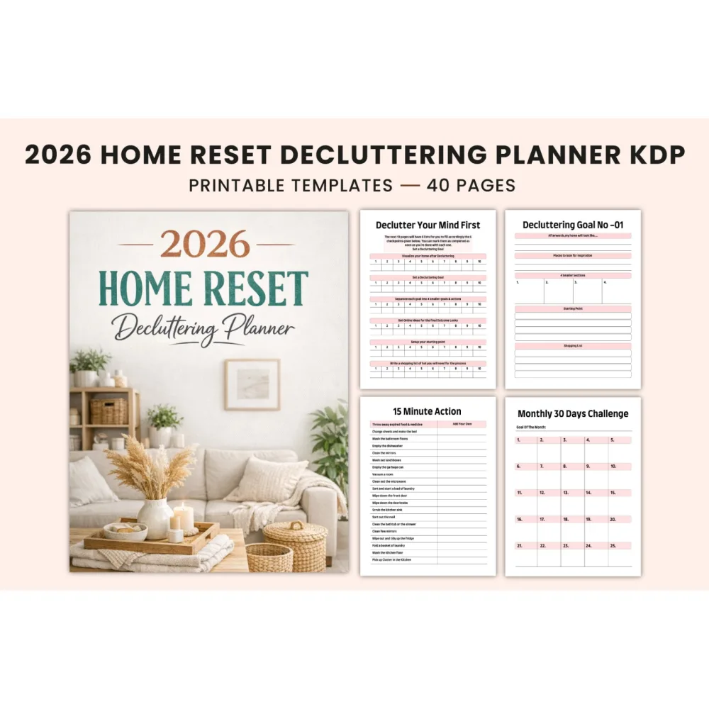 Home Reset Decluttering Planner