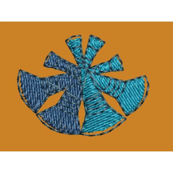 Circular Bugle Fan Embroidery Design