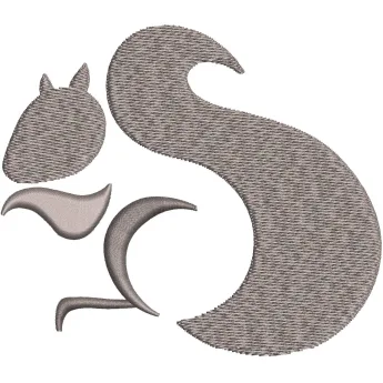Squirrel Embroidery Design