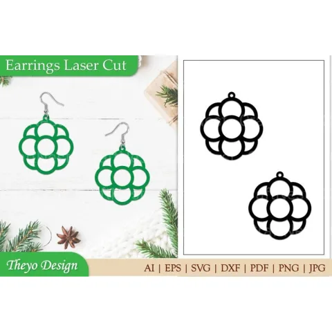 Earrings Laser Cut SVG Bundle