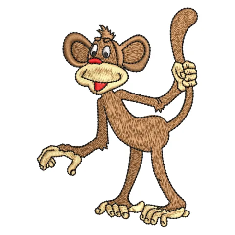 Monkey Embroidery Design