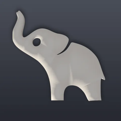 Elephant Pendant 3D Print STL File