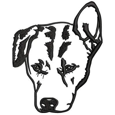 Dog Face Embroidery Design