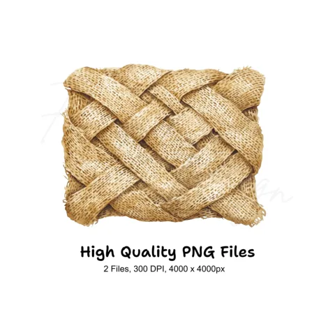 Woven Burlap Texture Clipart Bundle
