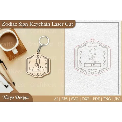 Zodiac Keychain SVG Bundle