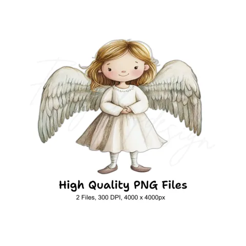 Cute Angel Clipart Bundle
