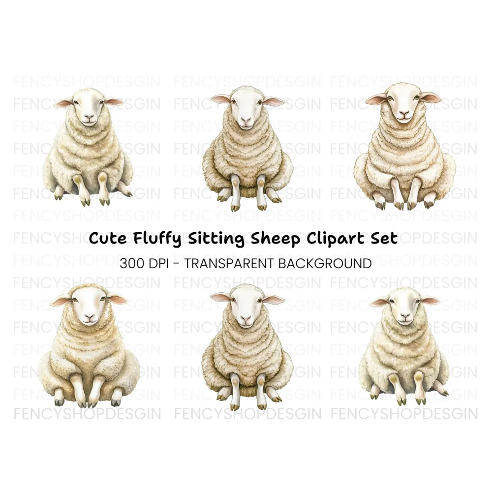 Cute Sheep Clipart Bundle