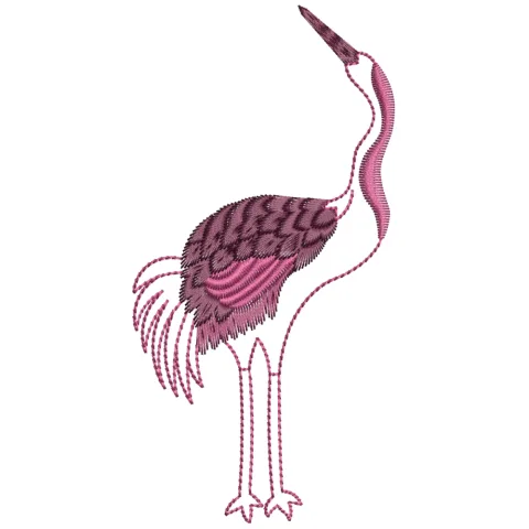 Flamingo Embroidery Design