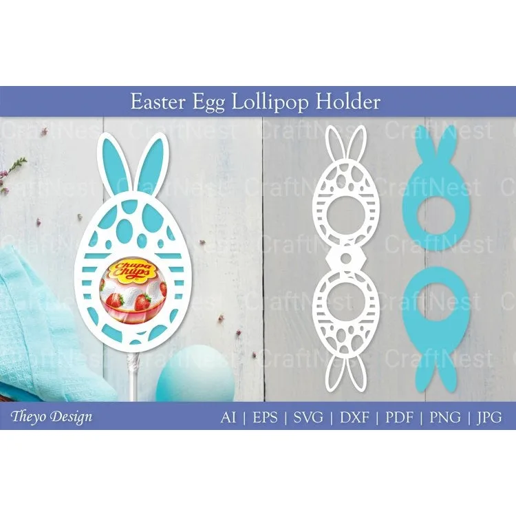 Easter Egg Lollipop Holder SVG Bundle