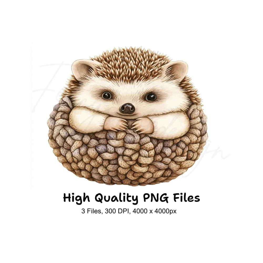 Cute Hedgehog Clipart Bundle