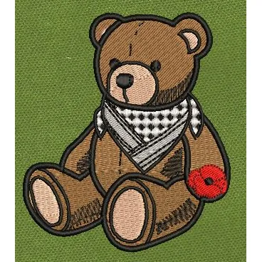 Teddy Set Brown Embroidery Design