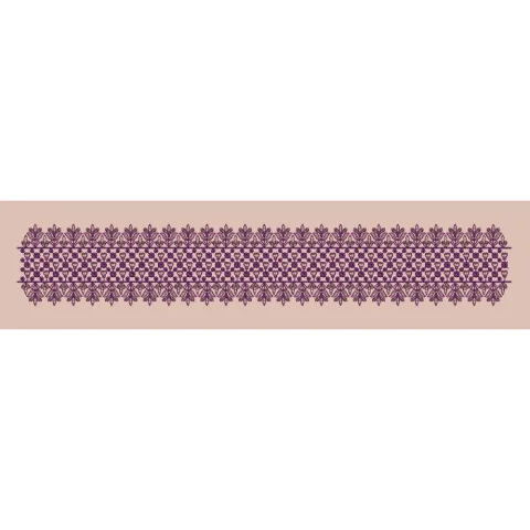 Ornate Dual Fleur De Lis and Trellis Matrix Band Embroidery Design
