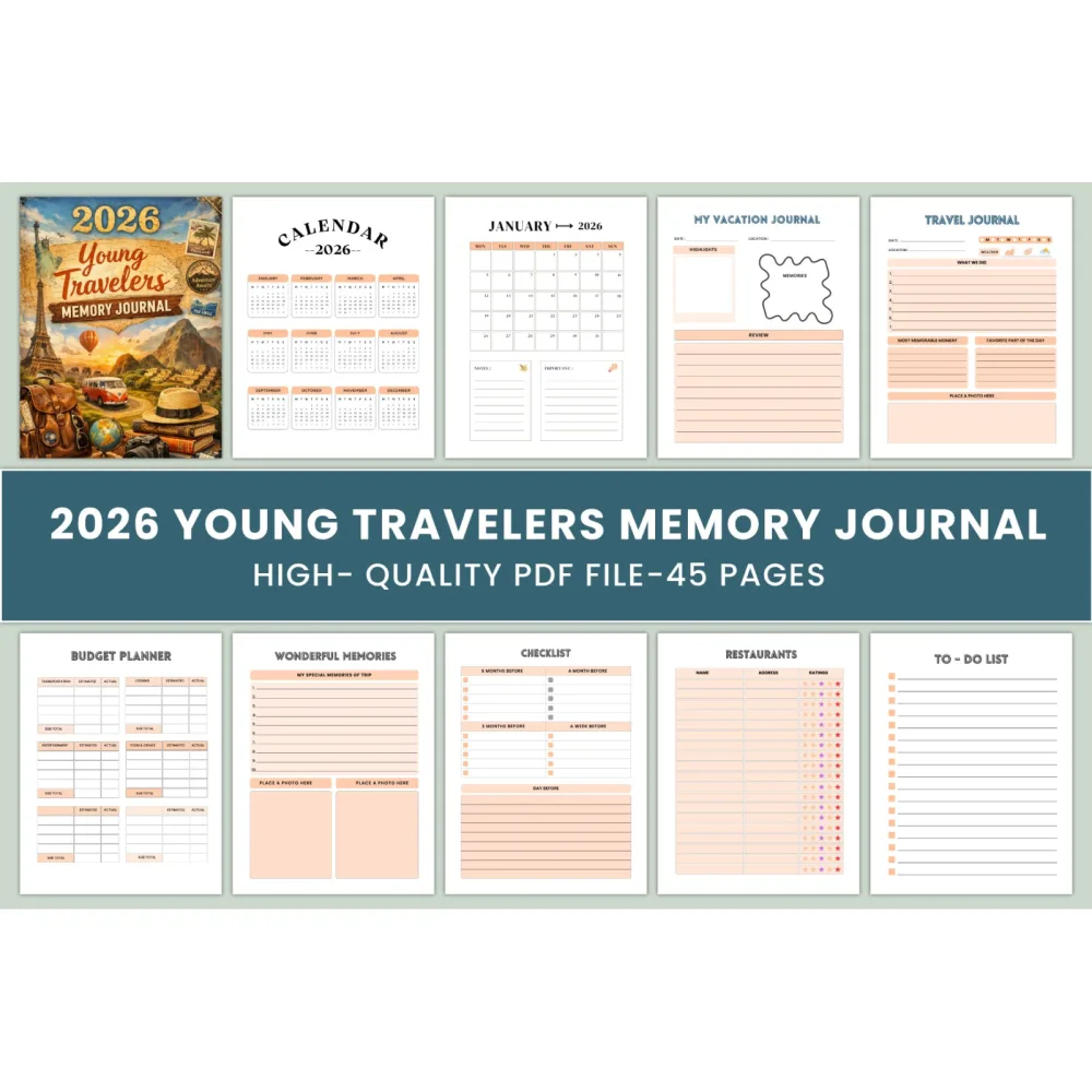 Young Travelers Memory Journal