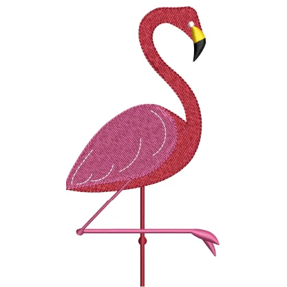 Flamingo Embroidery Design