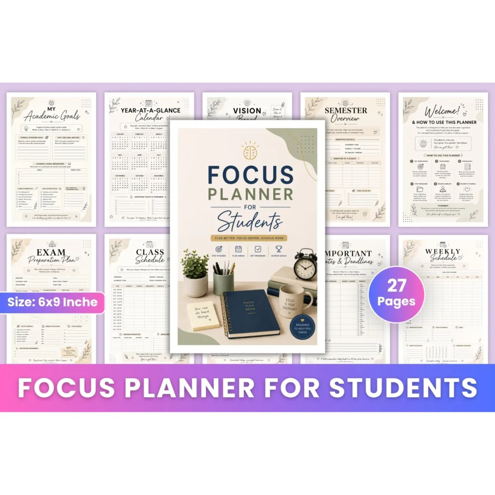 Focus For Students Planner