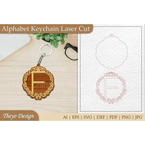 Alphabet Keychain SVG Bundle