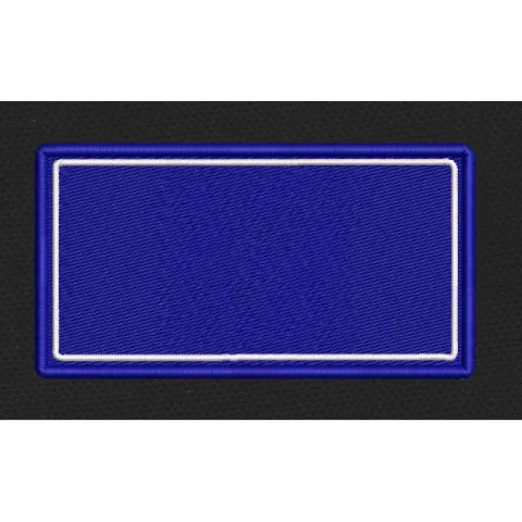 Blank Rectangle Blue Embroidery Design