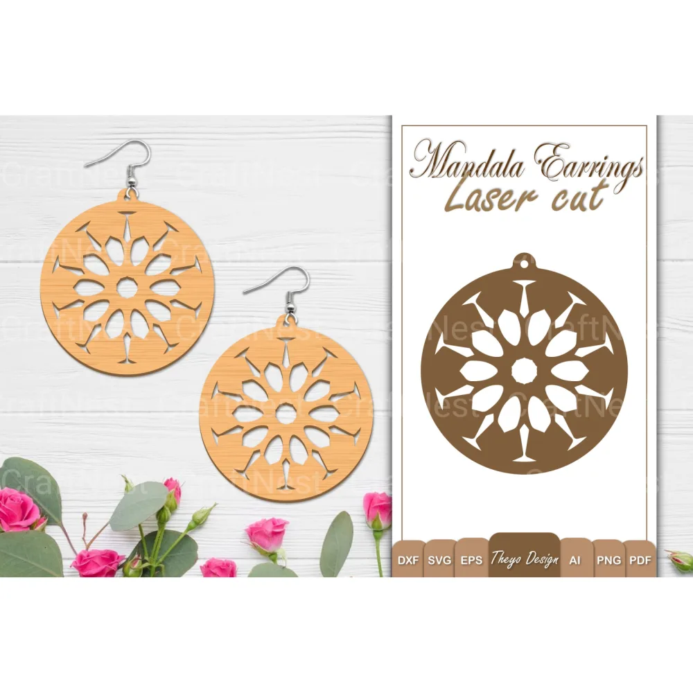 Earrings Mandala SVG Bundle