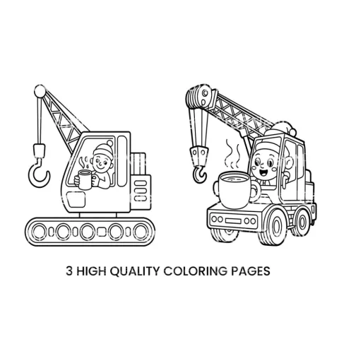 Winter Drink Construction Coloring Books
