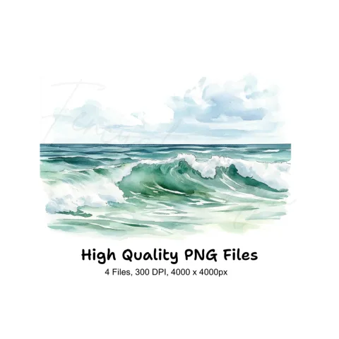 Ocean Waves Clipart Bundle