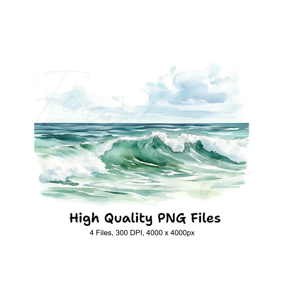 Ocean Waves Clipart Bundle