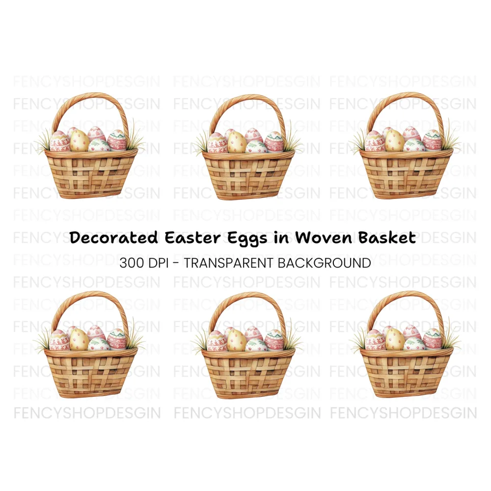 Easter Basket Clipart Bundle