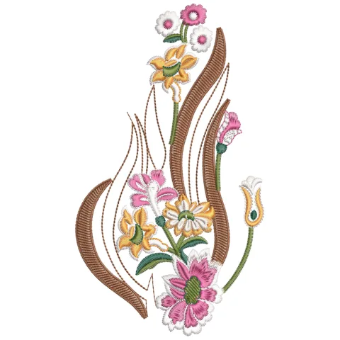 Bunch Flower Embroidery Design