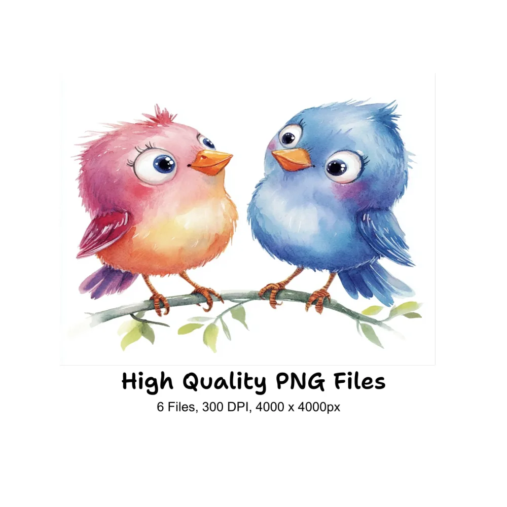Cute Birds Clipart Bundle