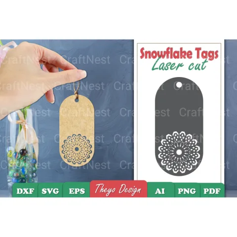 Snowflake Tags SVG Bundle