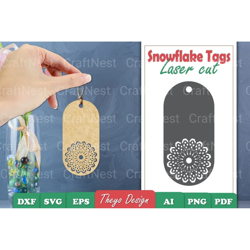Snowflake Tags SVG Bundle