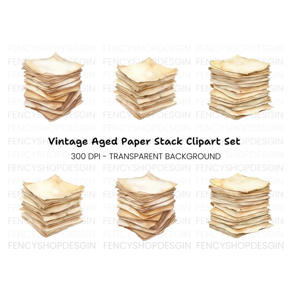Stacked Vintage Clipart Bundle