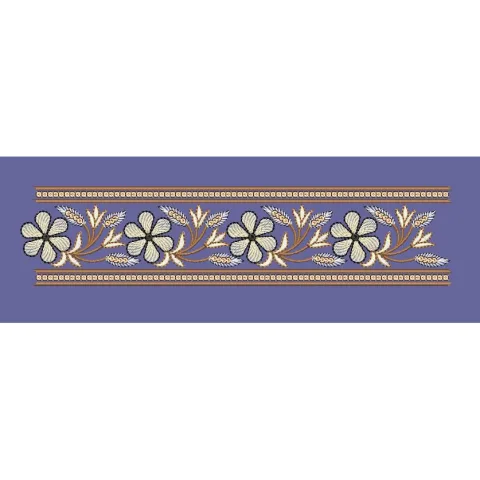 Floral Vine Border Embroidery Design