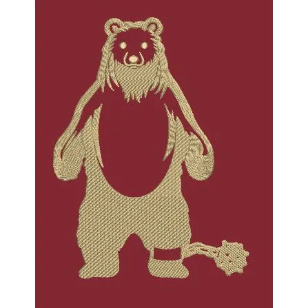 Berserker Bear Red Embroidery Design