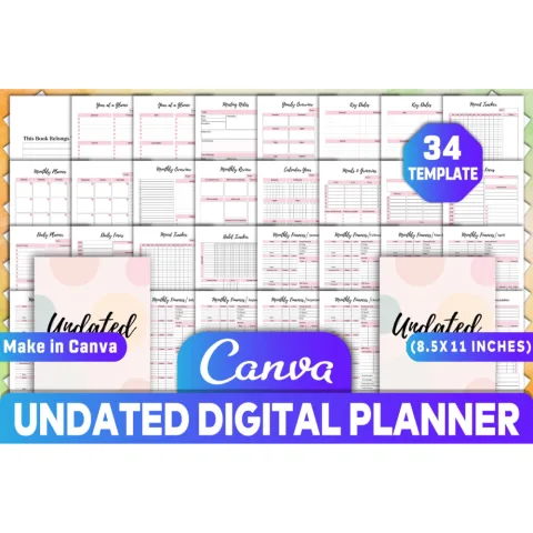 Undated Planner for Organization and Productivity