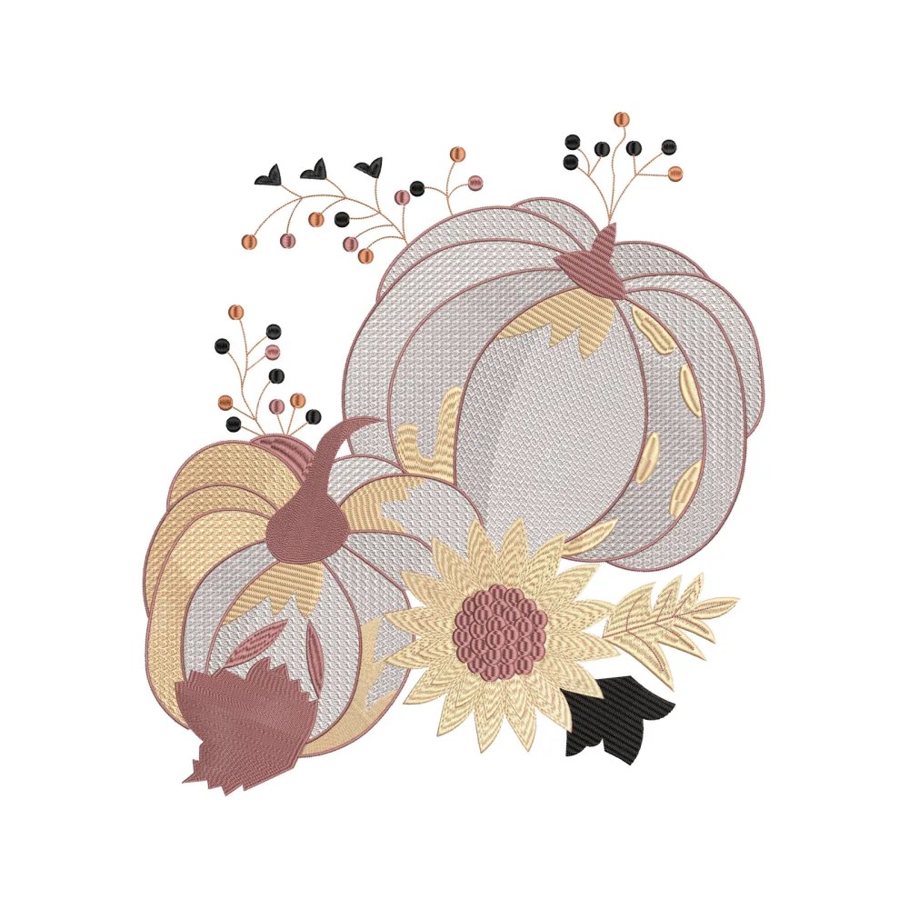 Wild Pumpkin Embroidery Design