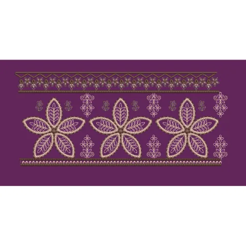 Trillium Lace Border Band Embroidery Design