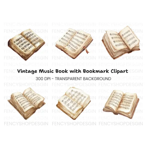 Old Music Score Clipart Bundle