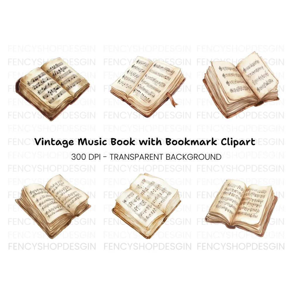 Old Music Score Clipart Bundle