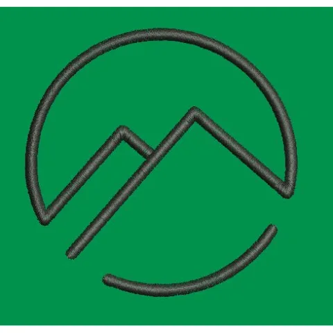 Mountain Icon Circular Embroidery Design