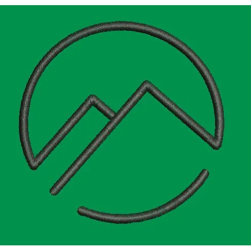 Mountain Icon Circular Embroidery Design