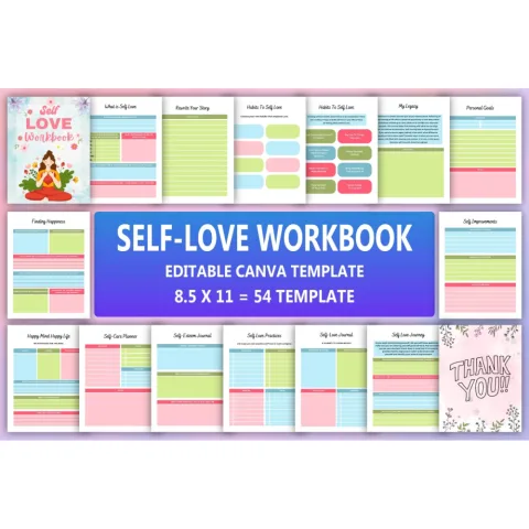 Self Love Workbook for Personal Growth