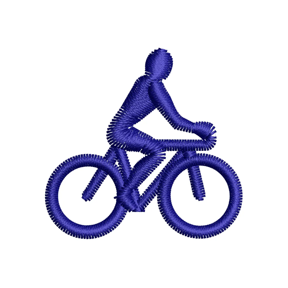 Cycle Man Embroidery Design