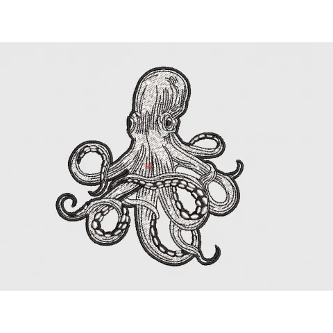 Octopus Embroidery Design