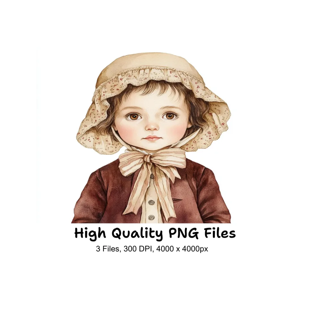 Vintage Girls Clipart Bundle